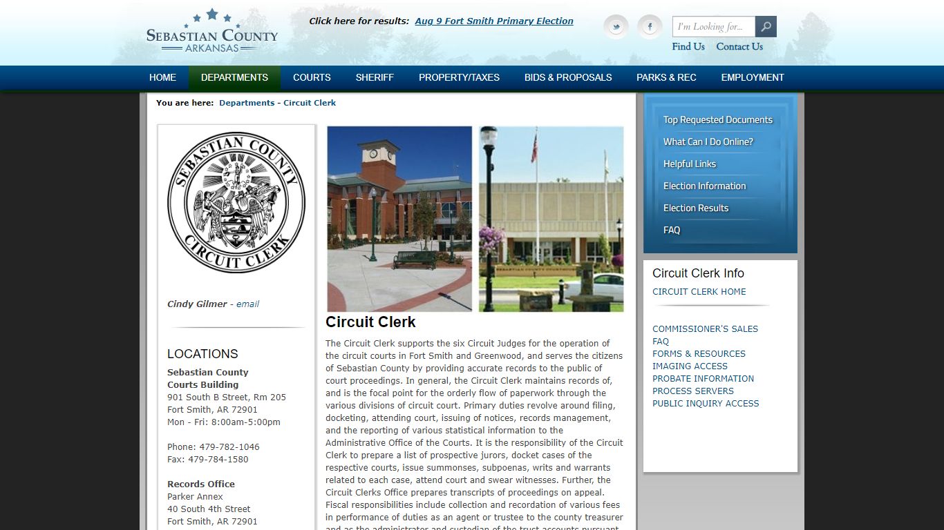 Sebastian County Government > Departments > Circuit Clerk